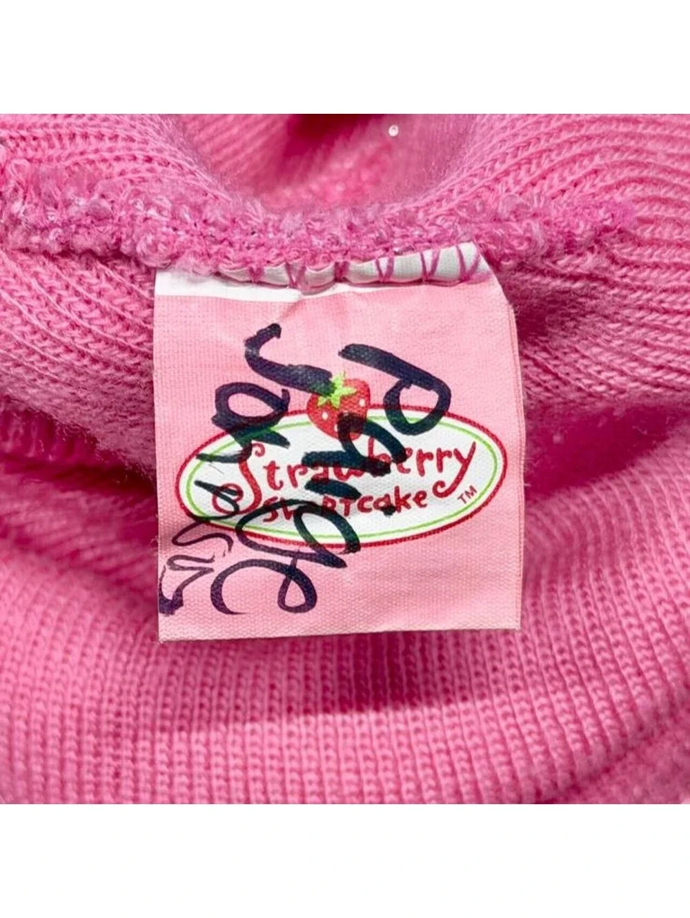Vintage Strawberry Shortcake Beanie Women's OSFA Berry Cute Embroidered 2003 Y2K